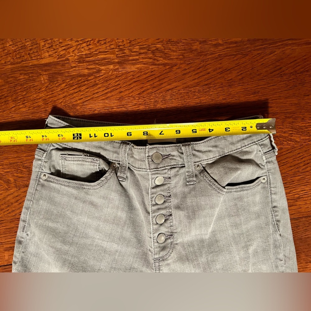 Universal Thread High Waisted Button Up Gray Jeans - image 6